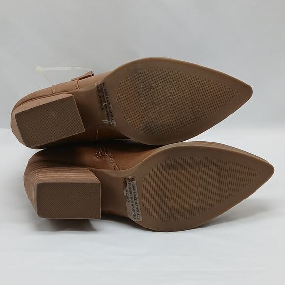 Dolce Vita Kirby Ankle Boot Women 6.5 Tan Western Shoes Cowboy Cowgirl Pointed - Picture 8 of 10